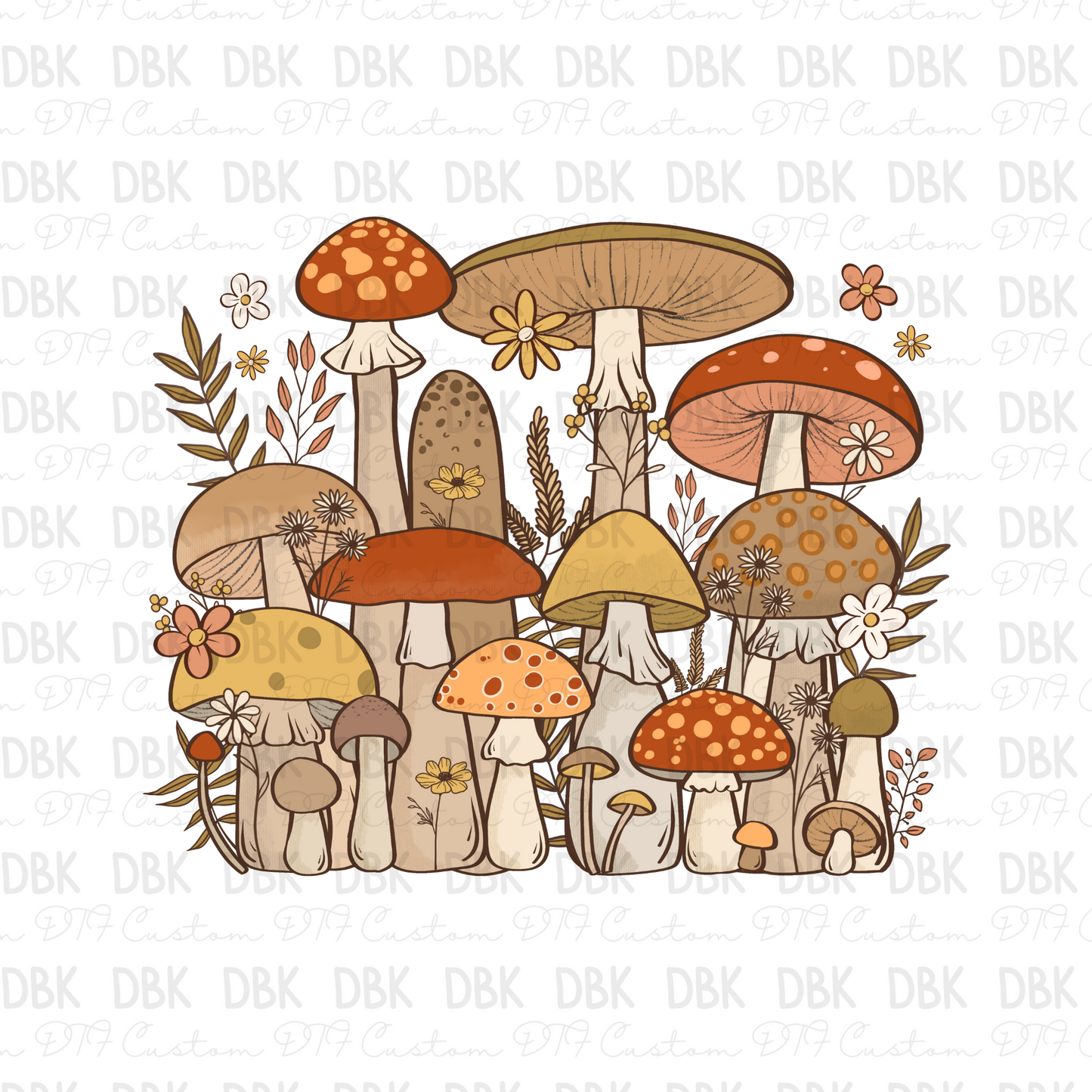 Mushrooms DTF Transfer I218