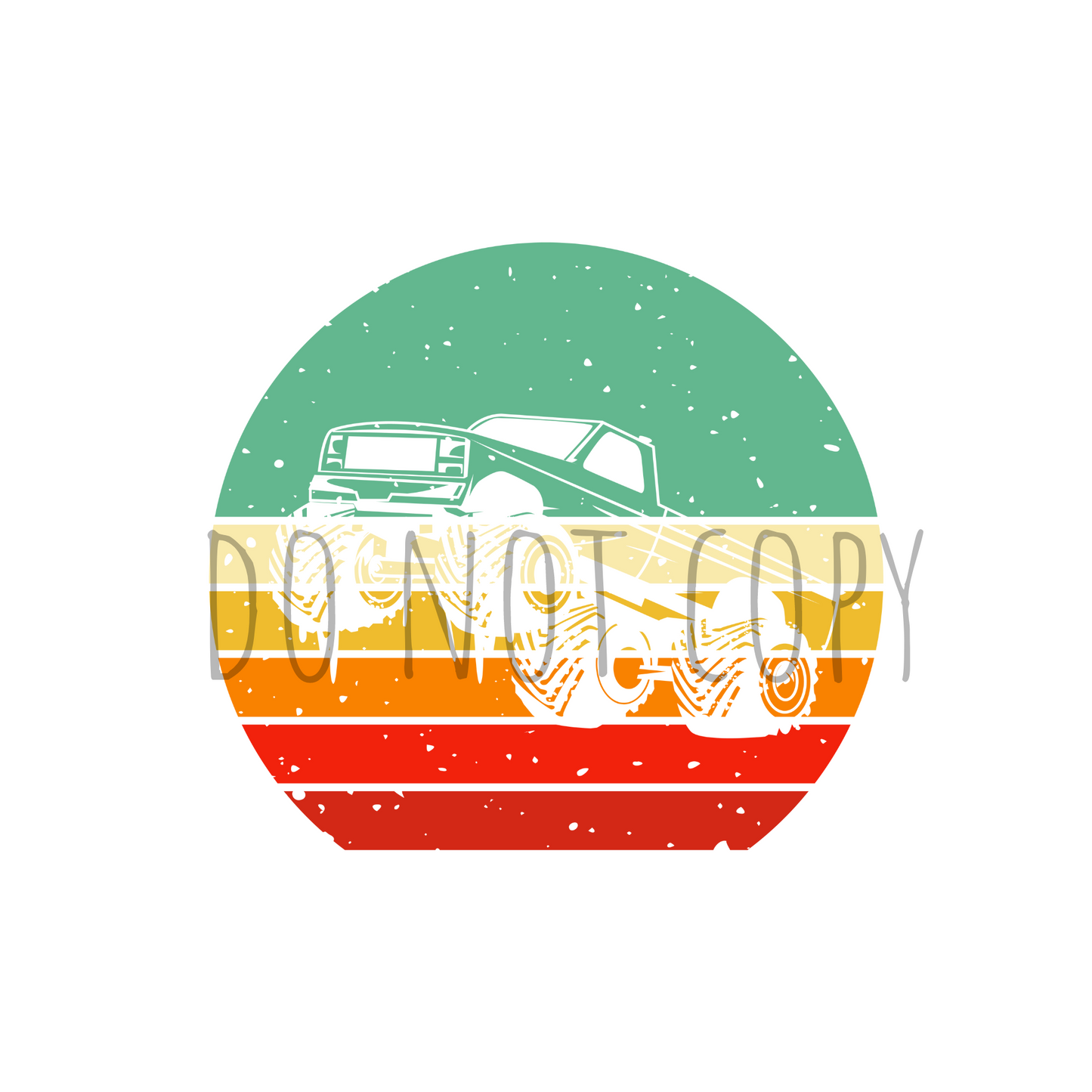 Monster truck DTF transfer