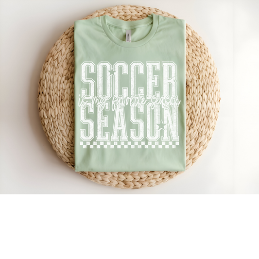 Soccer Season DTF Transfer WHITE C173