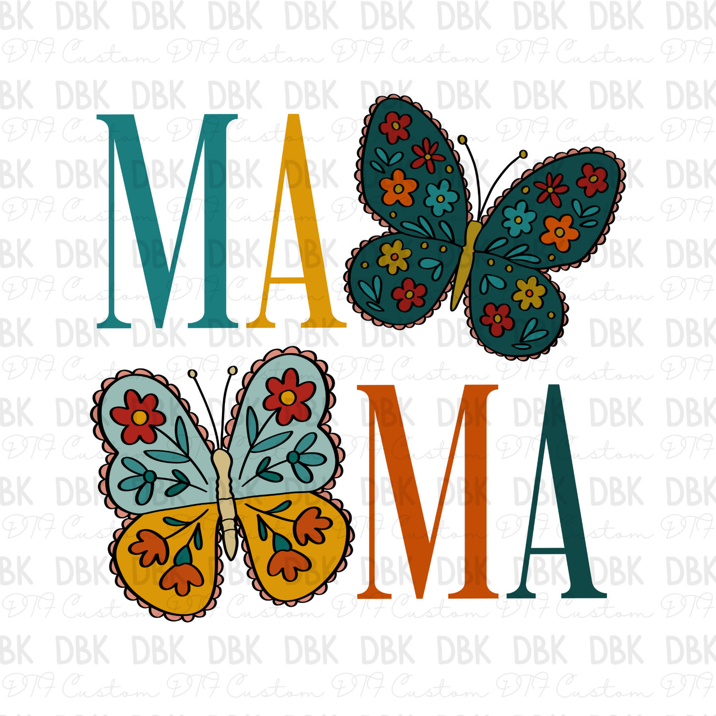 Butterflies' Mama DTF Transfer