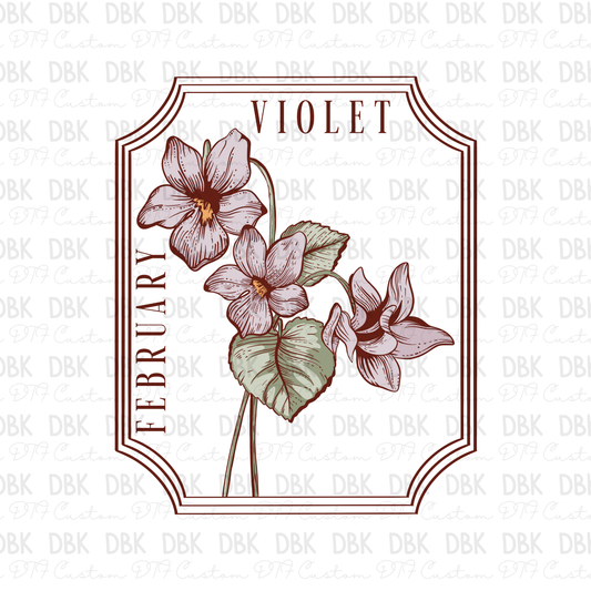 February Floral DTF transfer