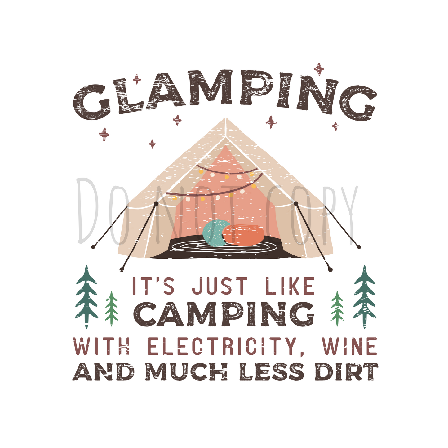 Glamping DTF transfer
