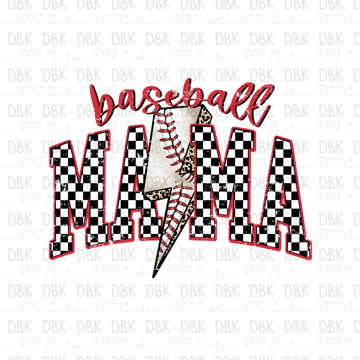 Baseball Mama DTF Transfer C210