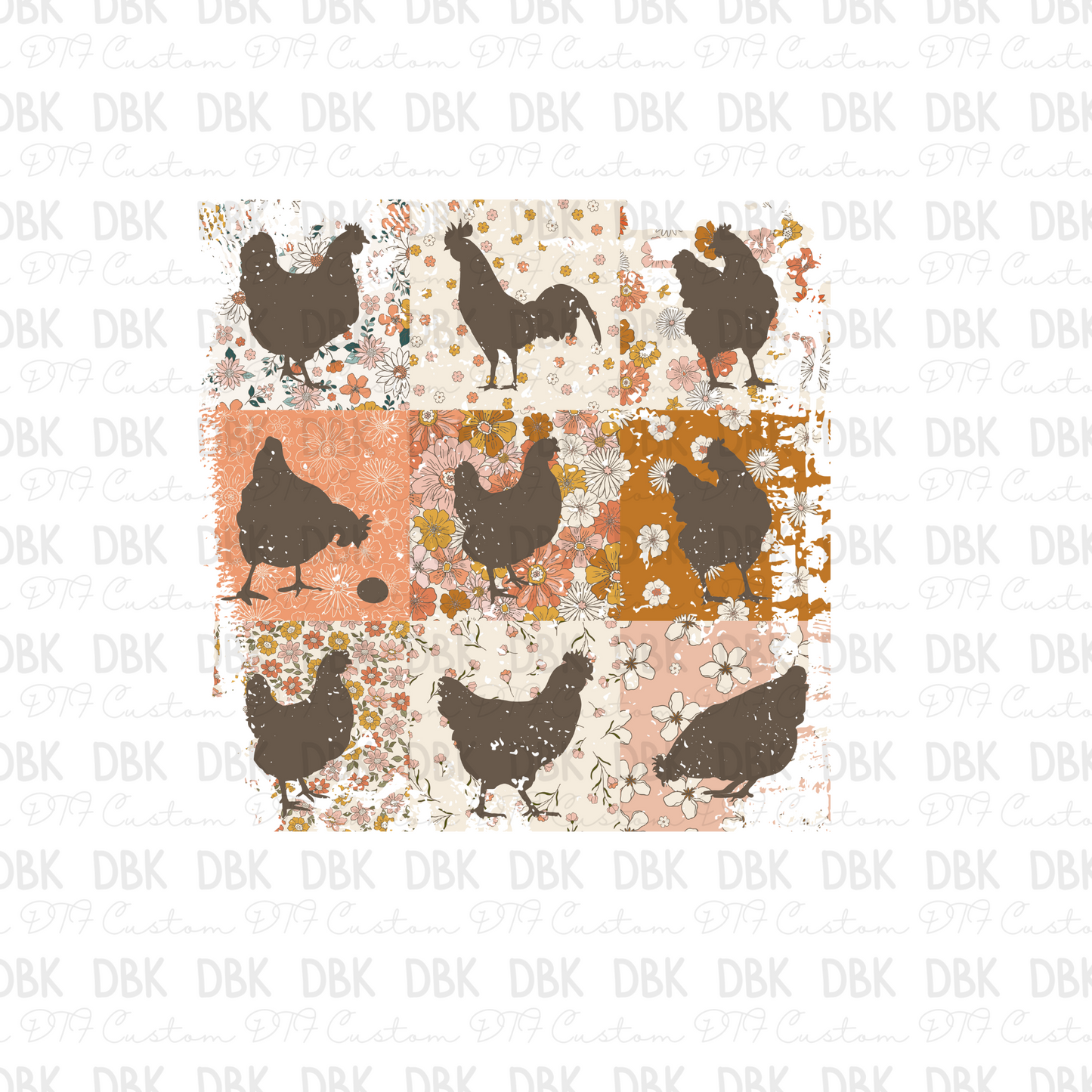 Chickens DTF Transfer