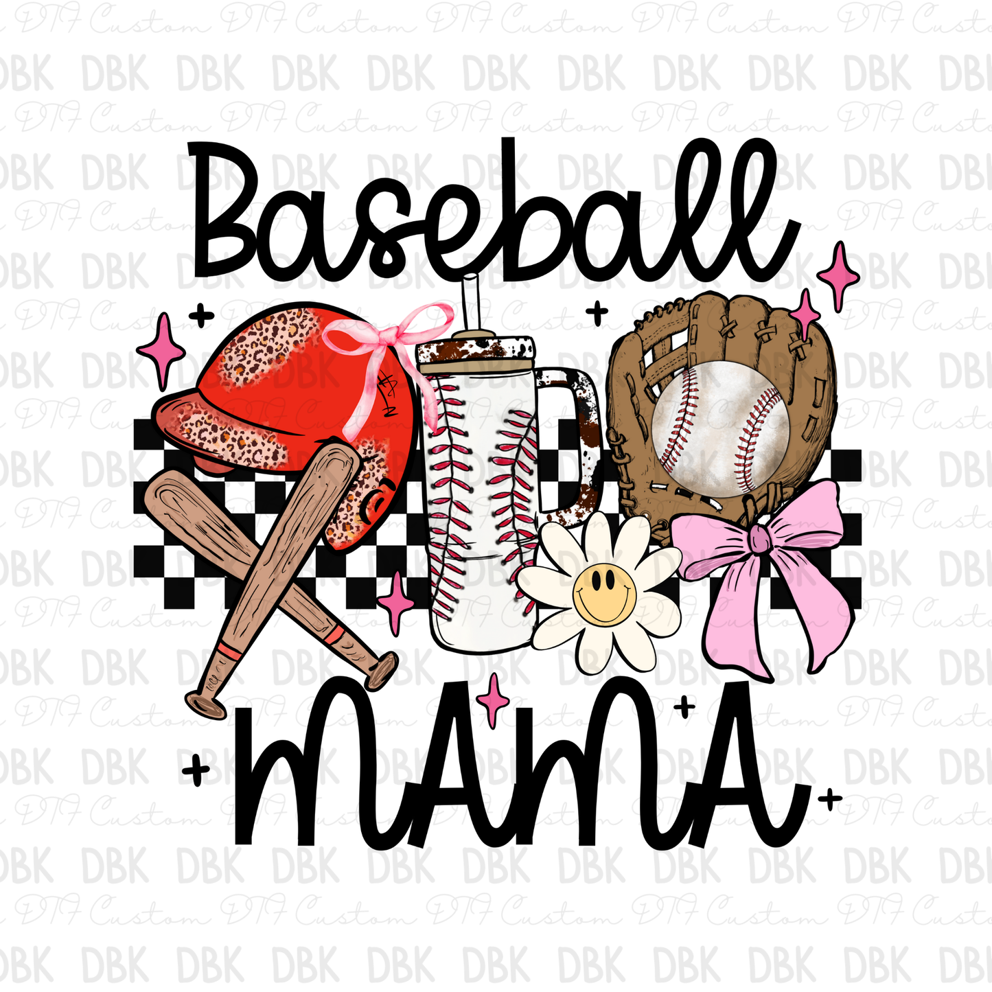 Baseball Mama DTF Transfer C209