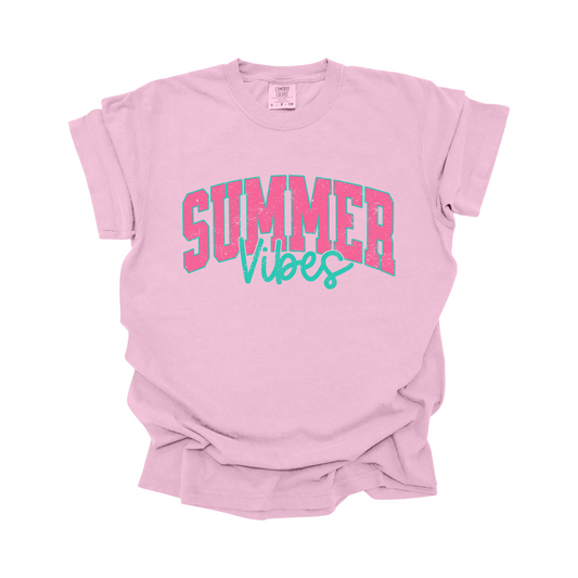 Summer Vibes Pink DTF Transfer