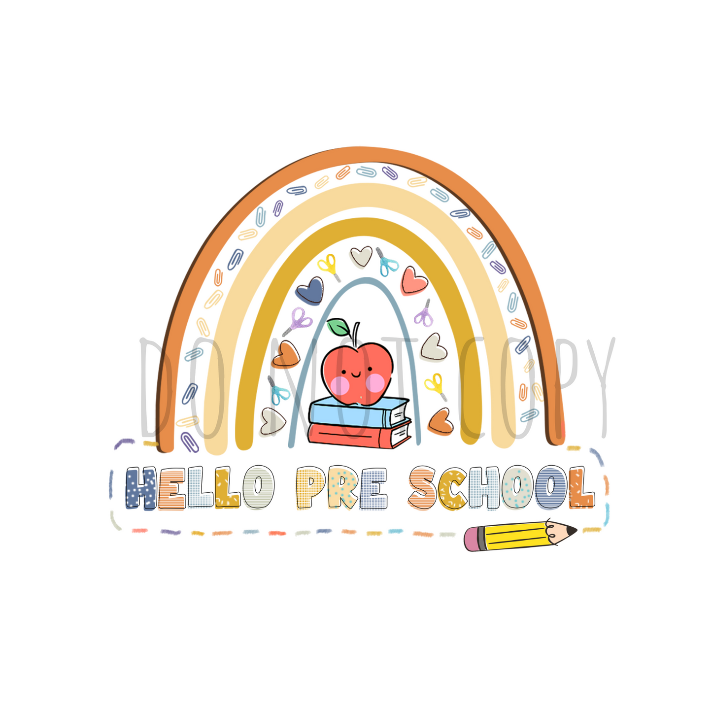 Hello Pre School DTF transfer A105