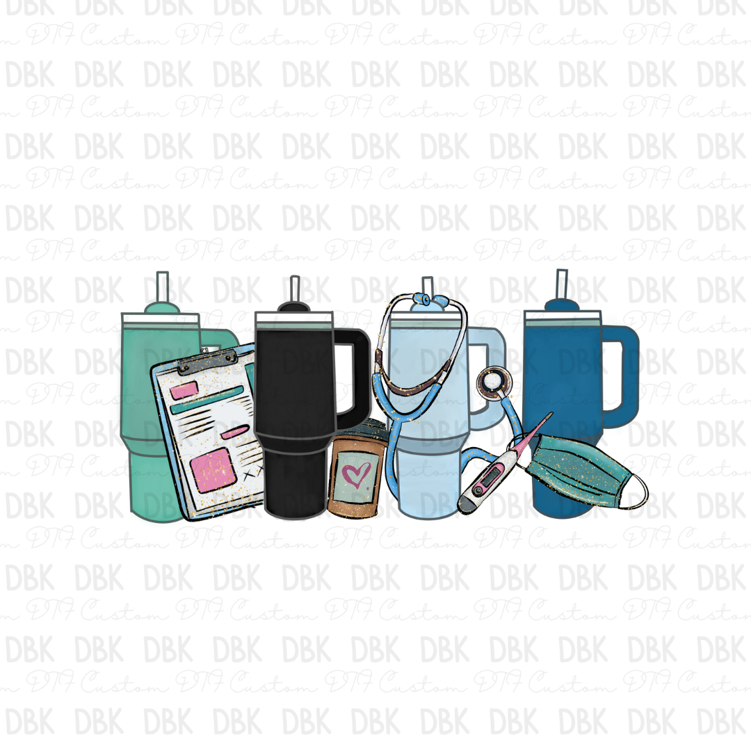 Nurse cups DTF transfer