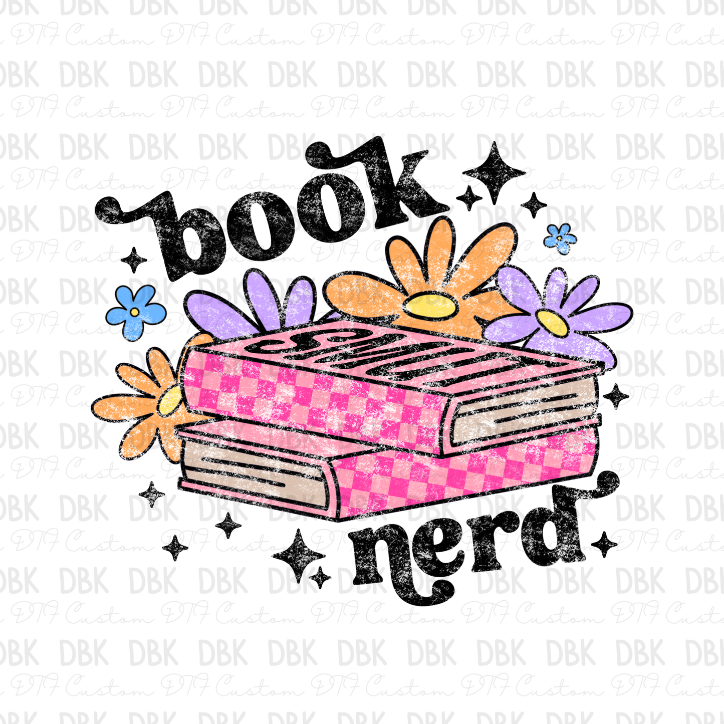 Book Nerd DTF Transfer D39
