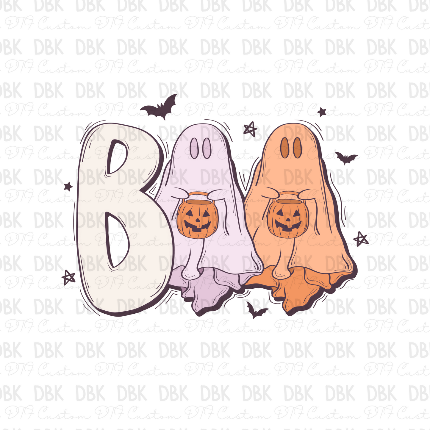 Boo DTF transfer H174