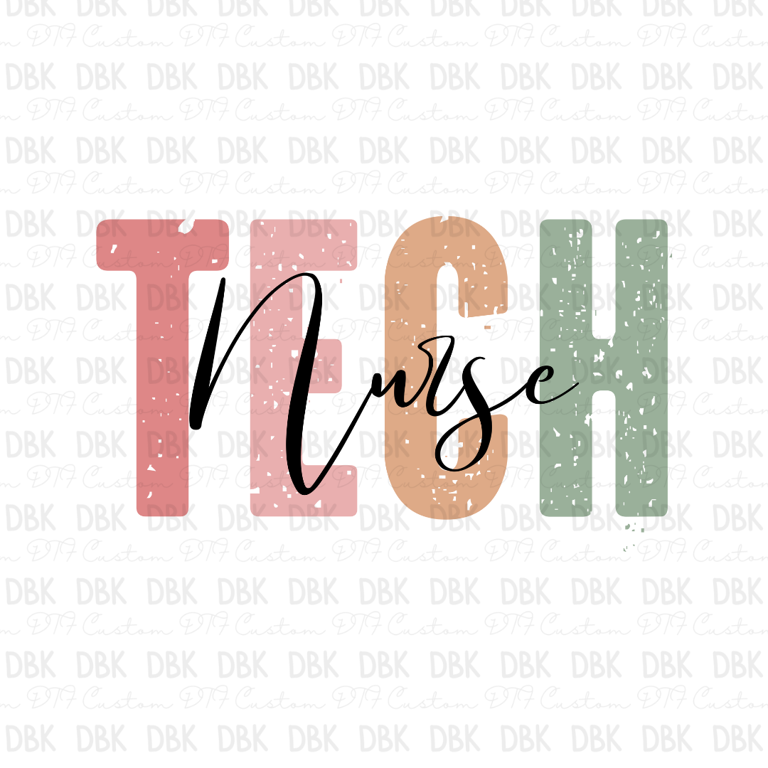 Tech Nurse DTF transfer