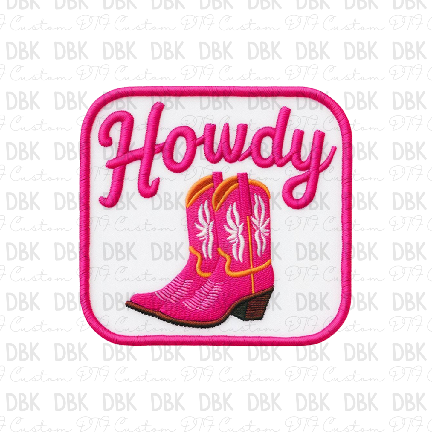 Howdy DTF transfer B80