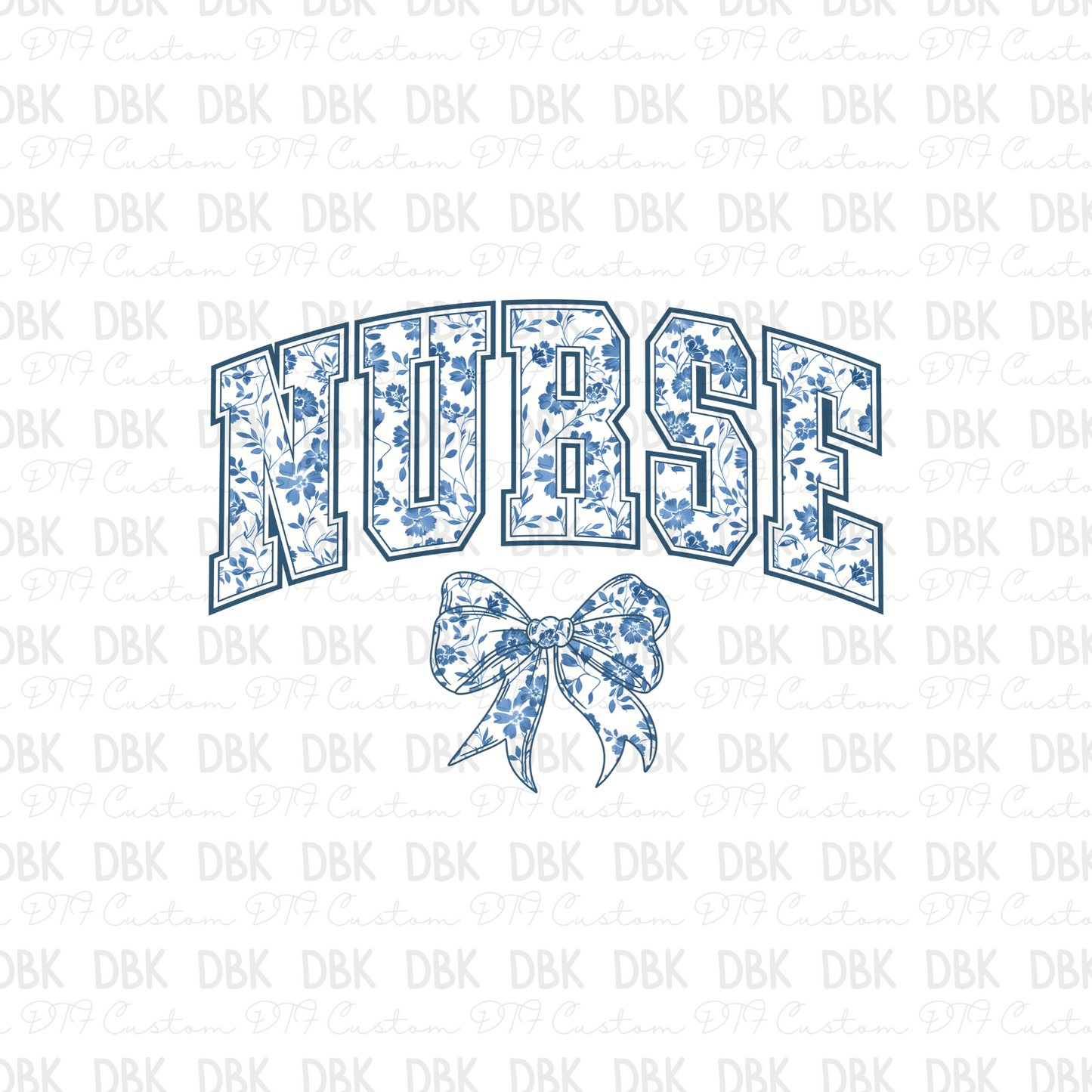 Blue Nurse DTF Transfer