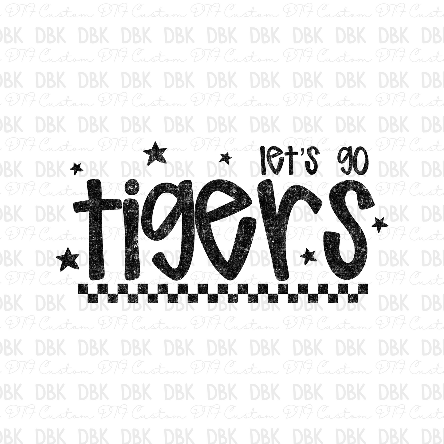 TIGERS DTF Transfer BLACK