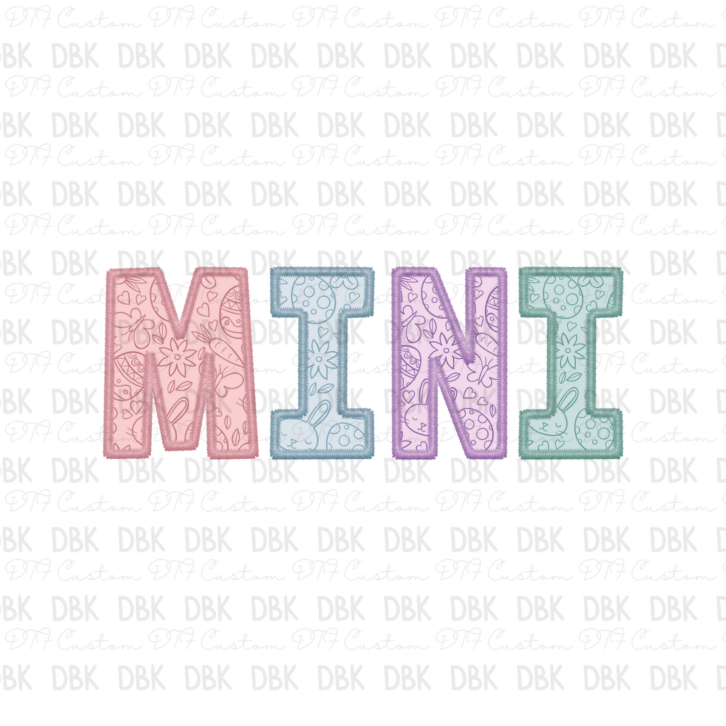 Mini Easter paisley DTF transfer W23