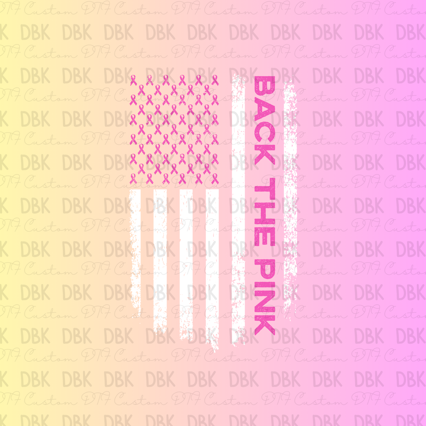 Breast cancer flag 2 DTF Transfer L2