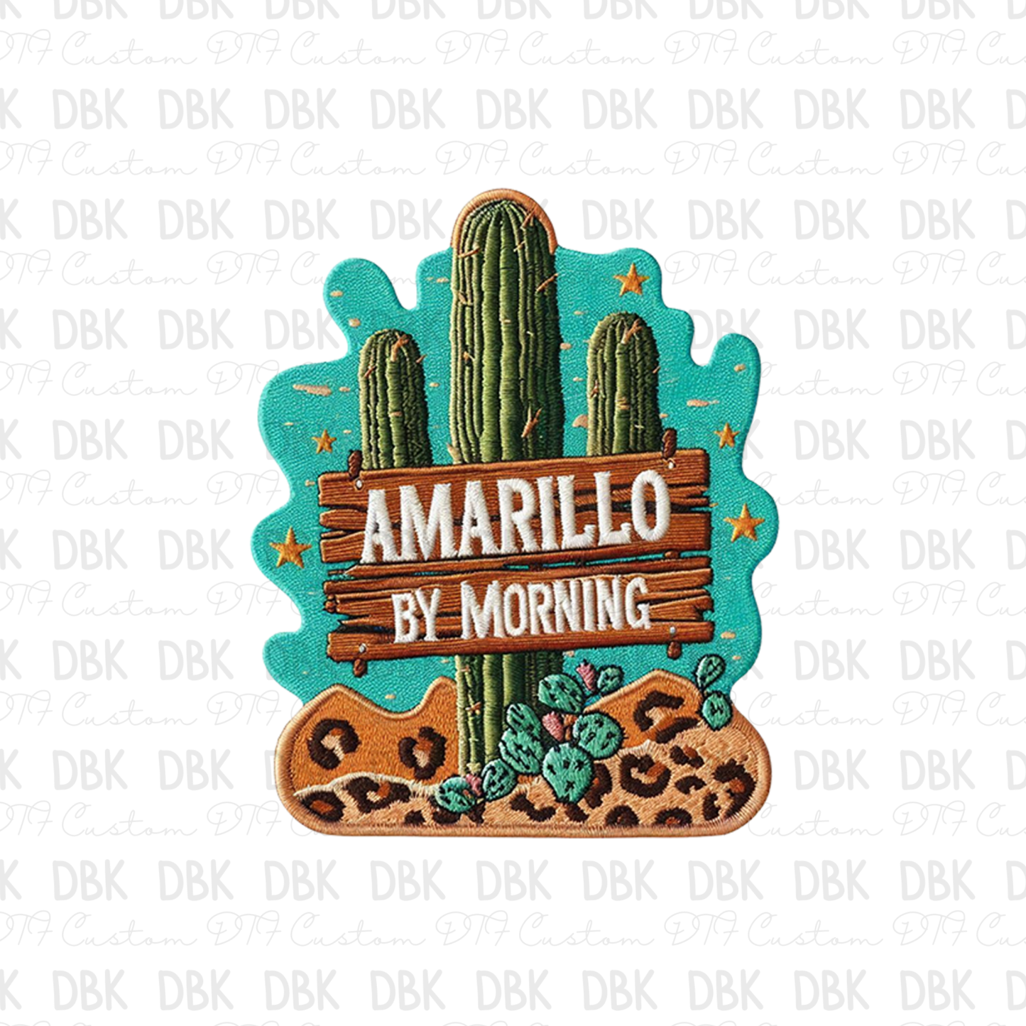 Amarillo by morning DTF transfer B119