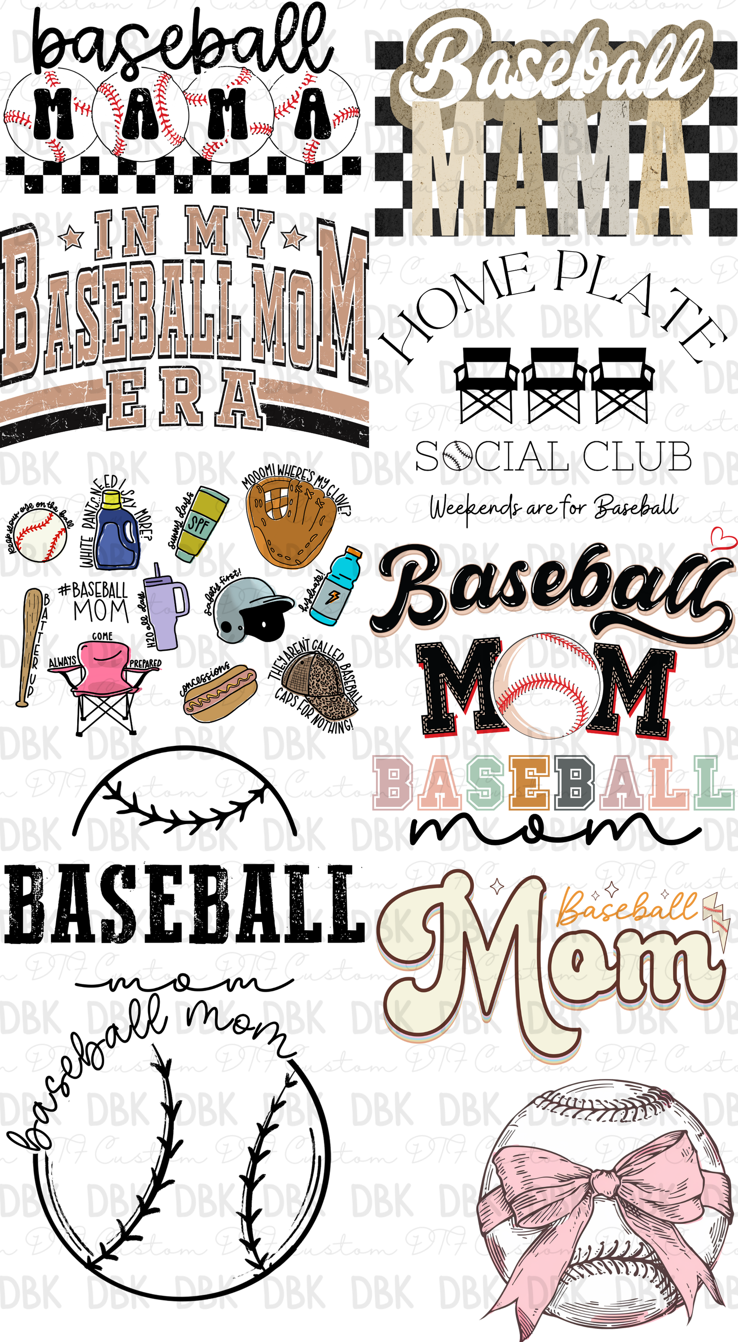 Baseball Pre-Made Gang Sheet P148