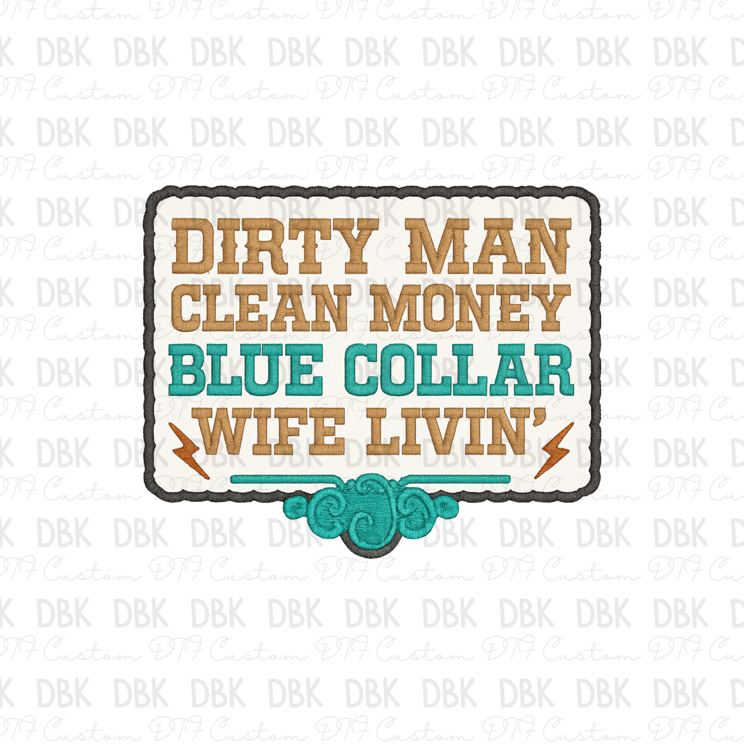 Blue Collar DTF transfer B330