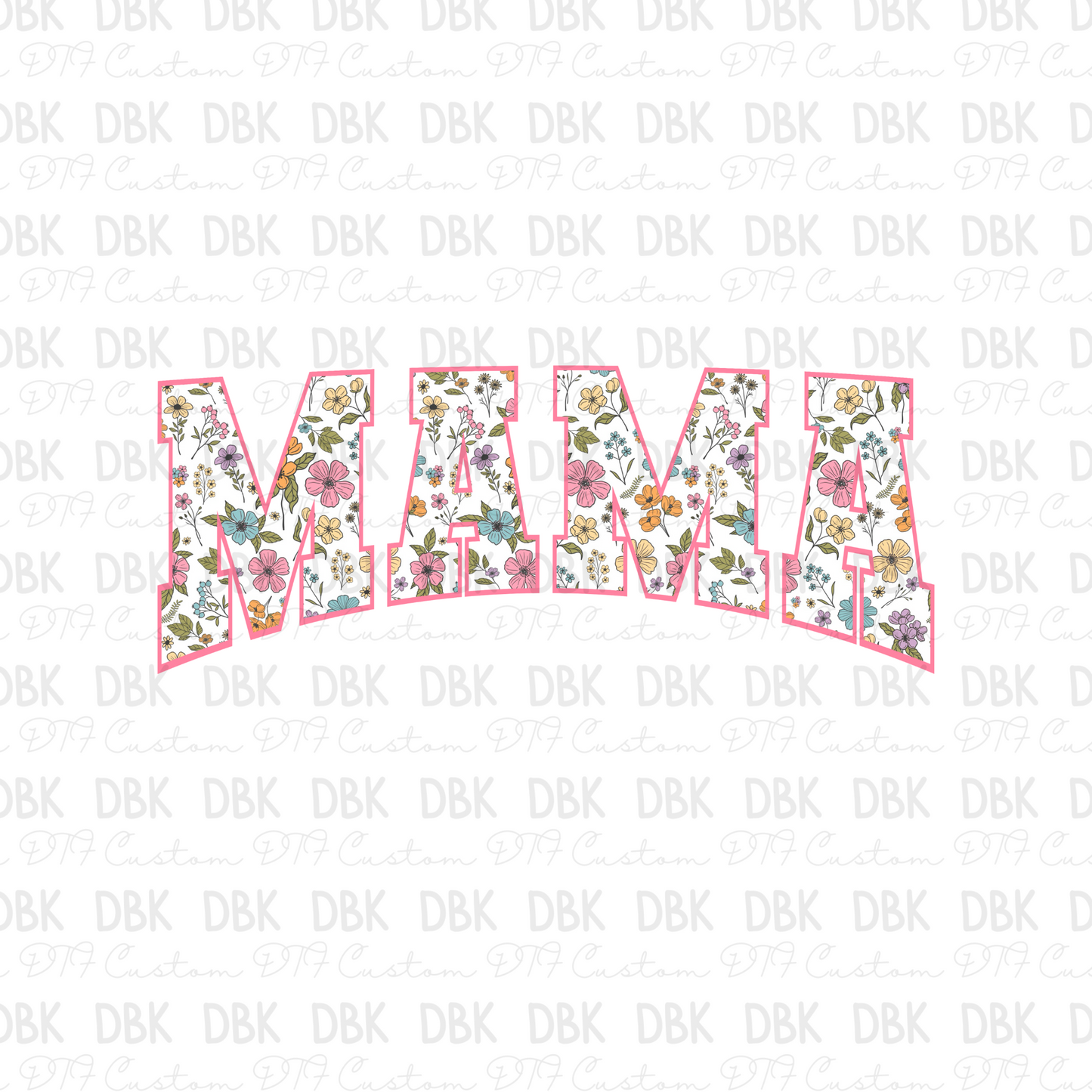 Mama Varsity DTF transfer