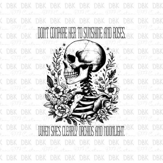 Sunshine and Roses DTF transfer