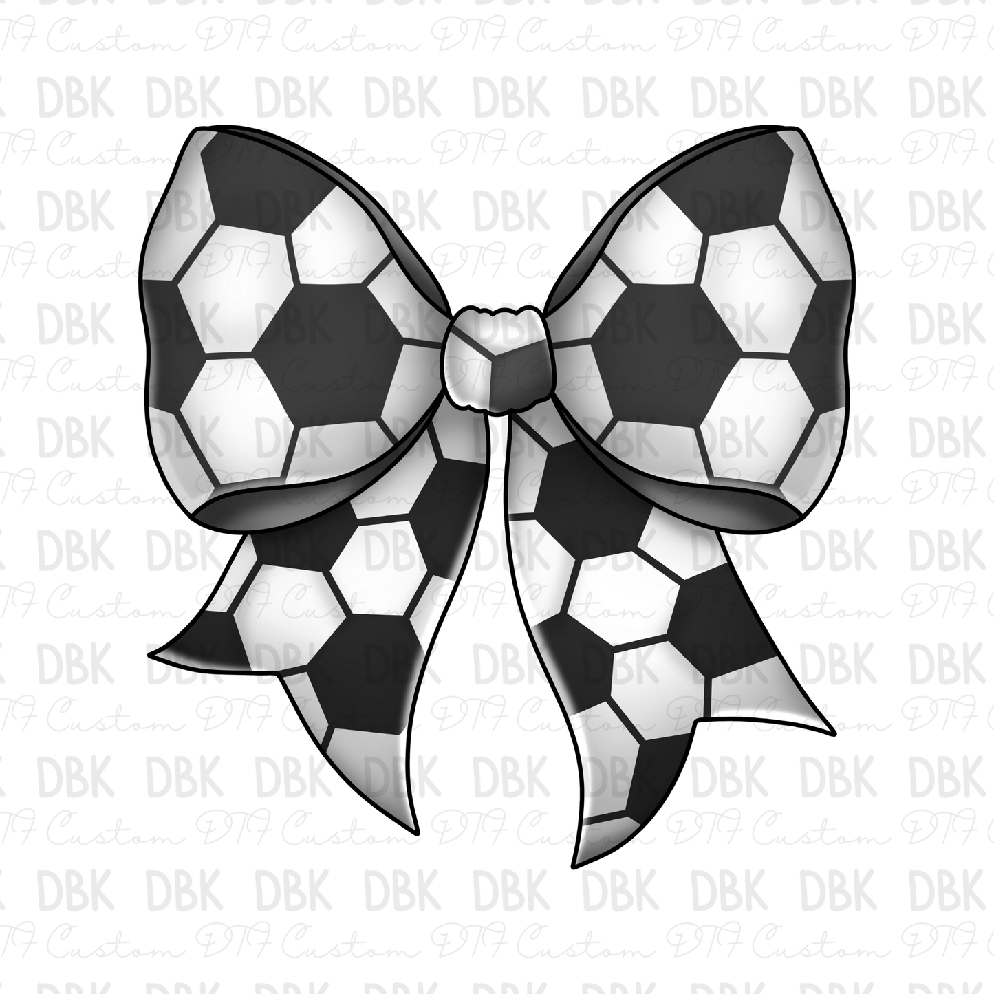 Soccer Bow DTF Transfer C130
