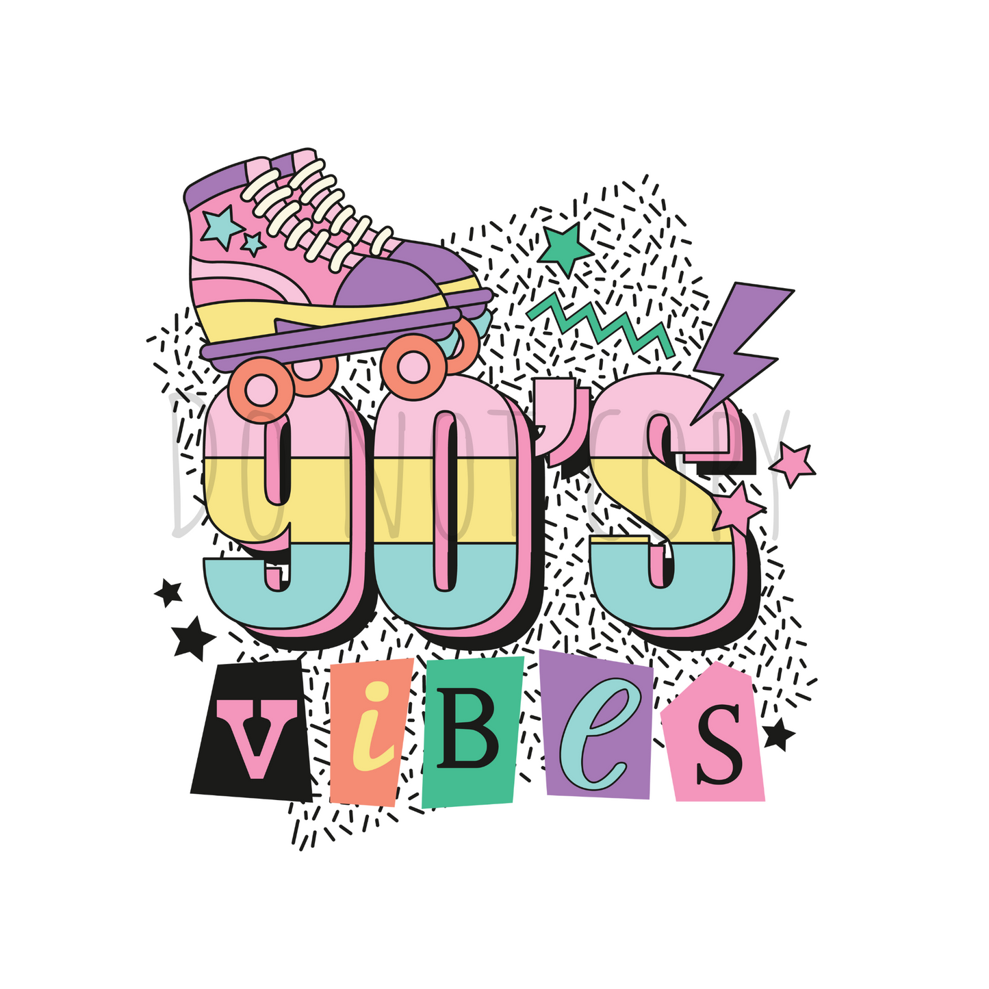 90's Vibes DTF transfer