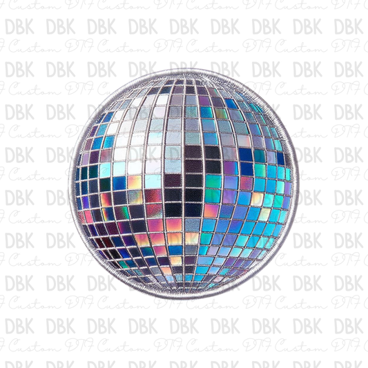 Disco ball DTF transfer B77