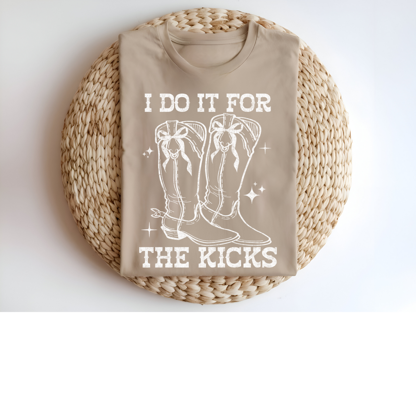 I do it for the kicks DTF Transfer WHITE