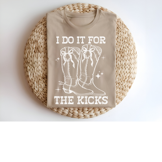 I do it for the kicks DTF Transfer WHITE