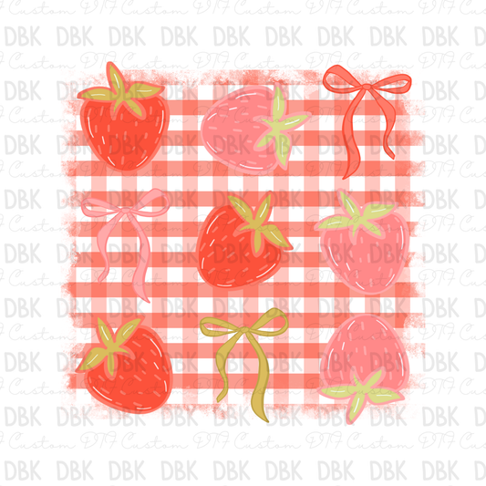 Strawberries DTF Transfer