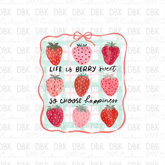 Strawberries DTF Transfer