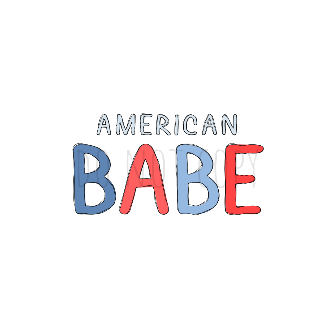 American Babe RCS DTF transfer R134