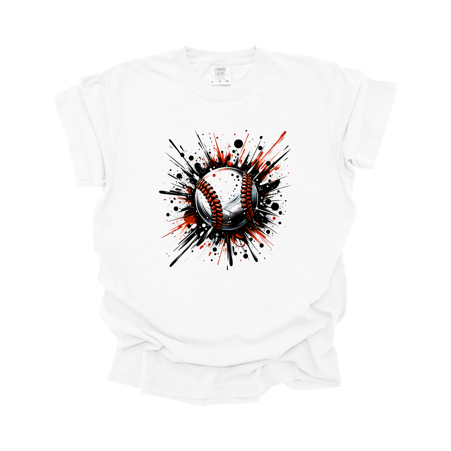 Splatter Baseball DTF Transfer C223
