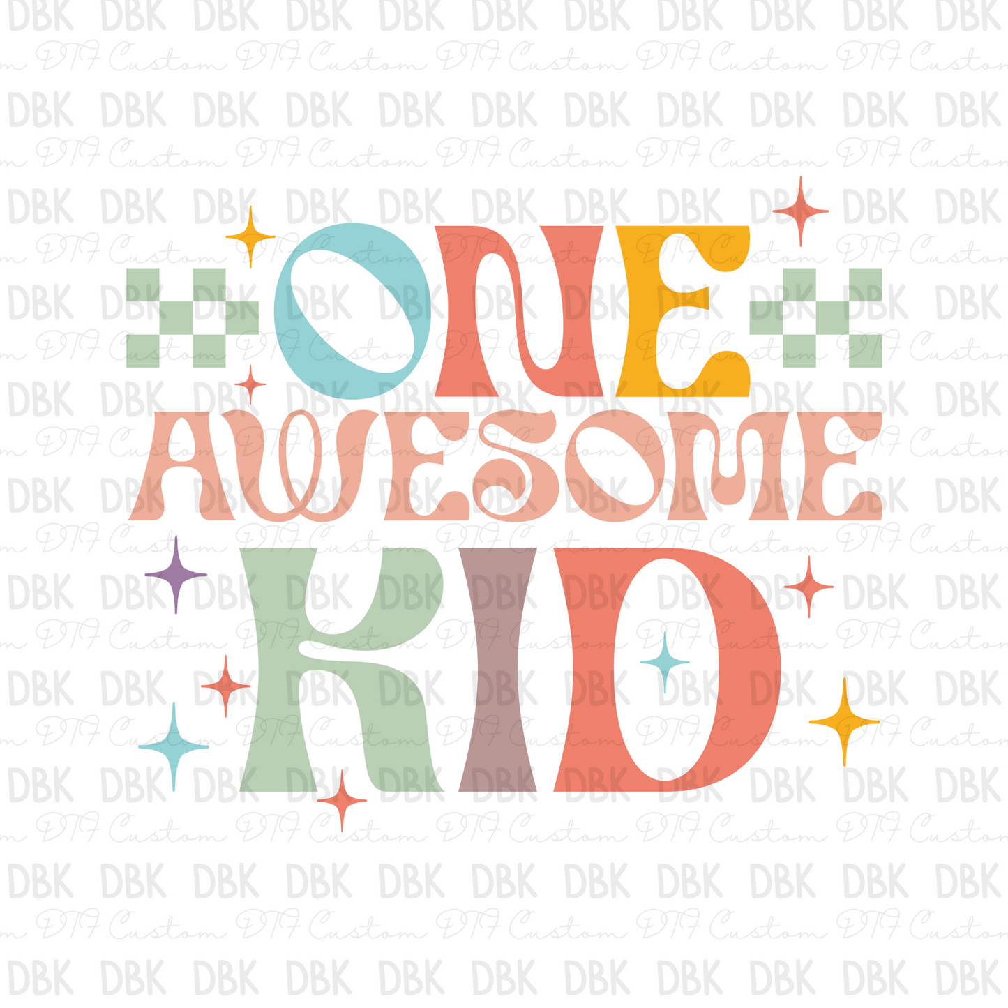 One awesome kid DTF Transfer