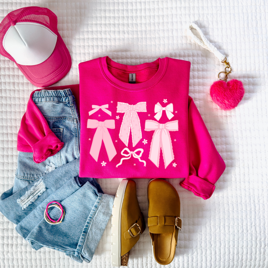 Light Pink Bows DTF Transfer