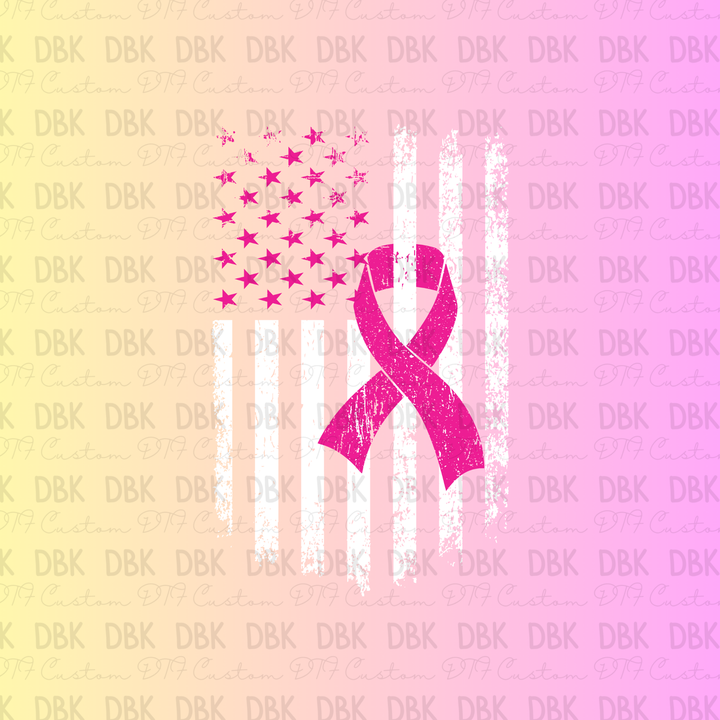 Breast cancer flag 1 DTF Transfer L1