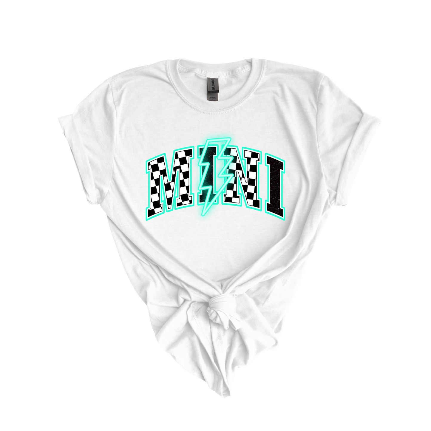 Mini Teal Bolt DTF transfer K96