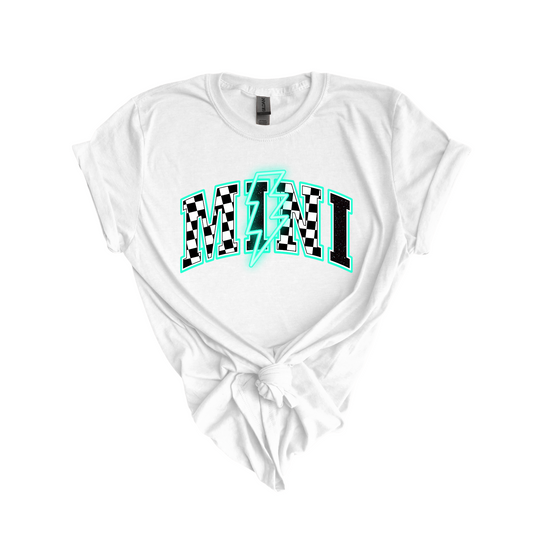 Mini Teal Bolt DTF transfer K96