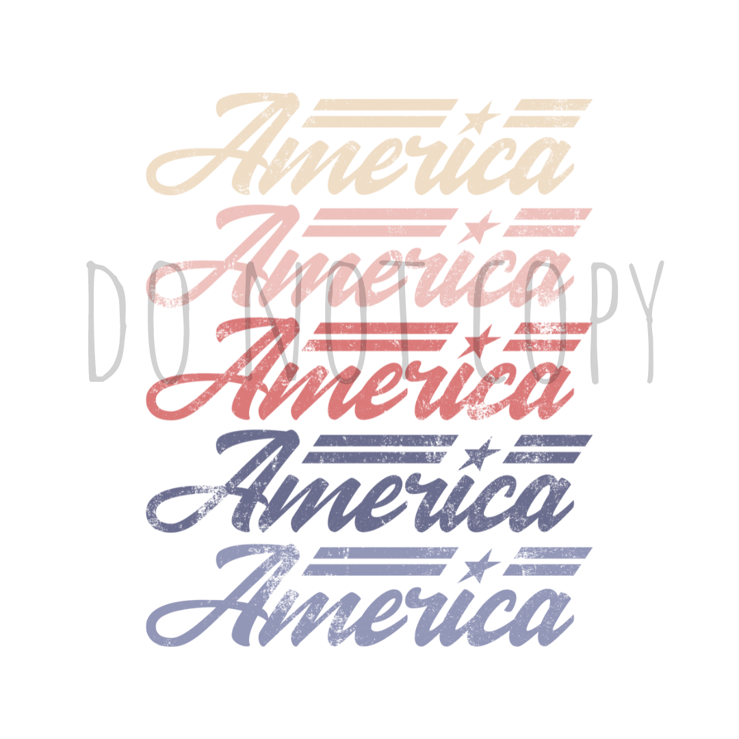 America America America DTF transfer R64