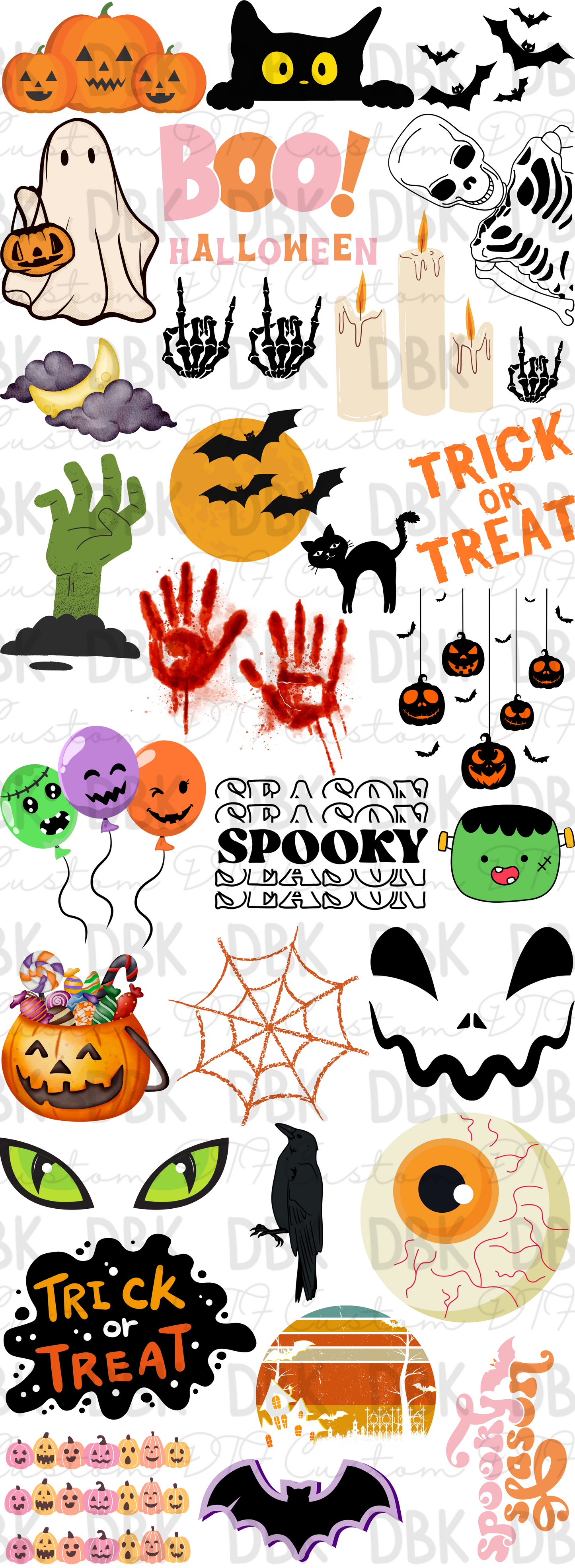 Halloween Pre-Made Gang Sheet 60in P94