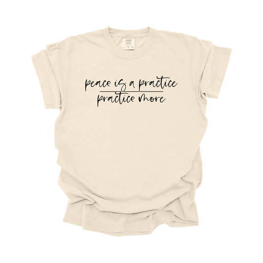 Peace is a practice DTF Transfer BLACK Z1