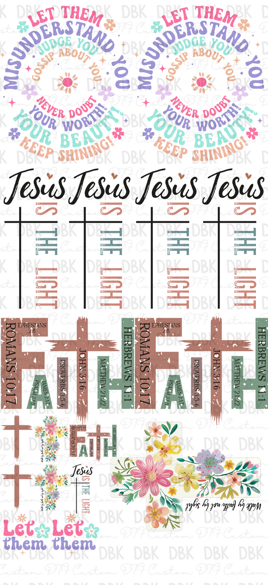 Faith Pre-made gang sheet P131