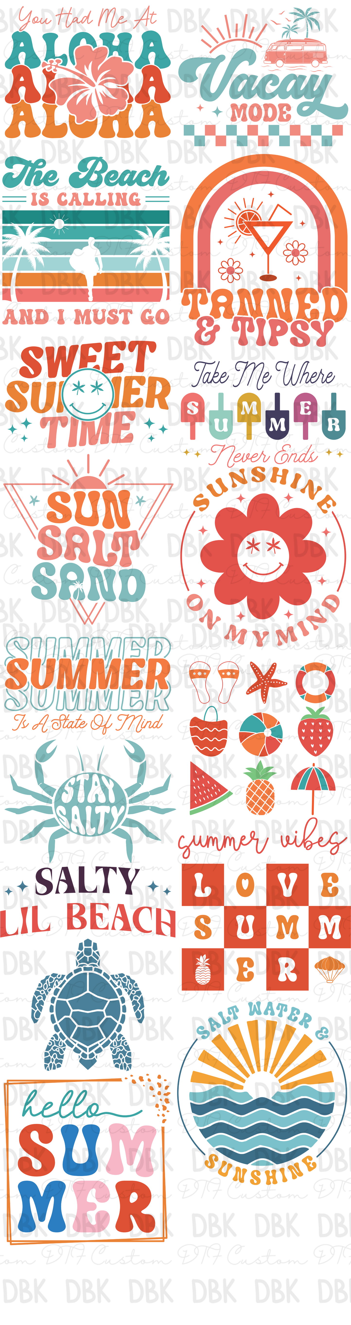 Aloha Pre-Made Gang Sheet P53