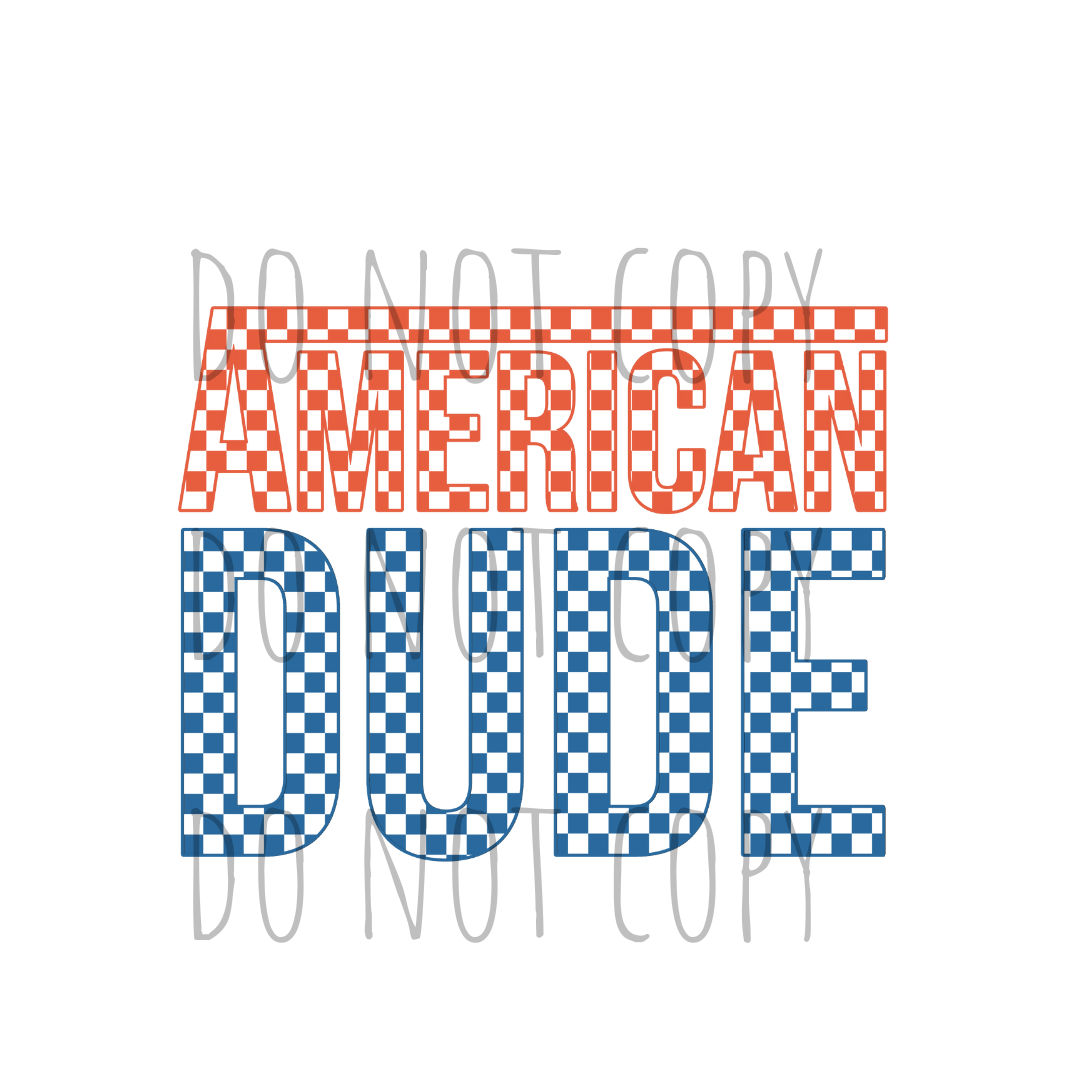 American Dude DTF transfer R15