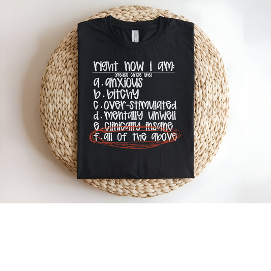 Right now I am DTF Transfer WHITE I253