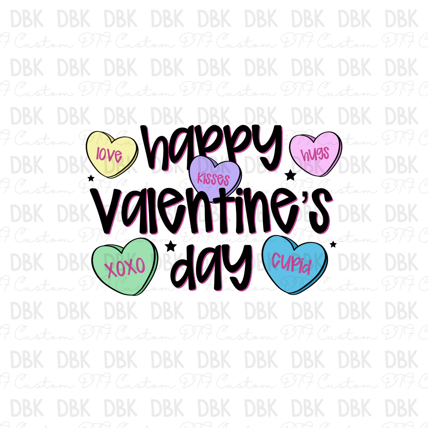 Happy Valentines Day DTF Transfer J45