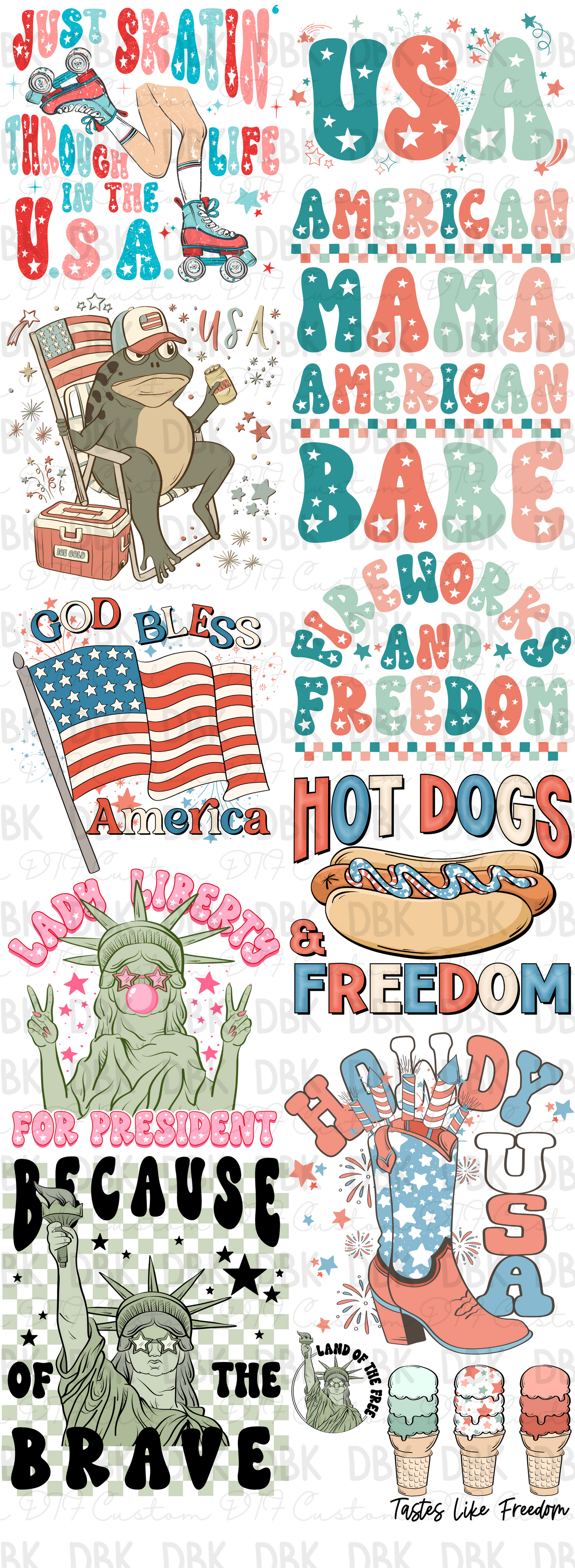 SD RWB Pre-Made Gang Sheet P38