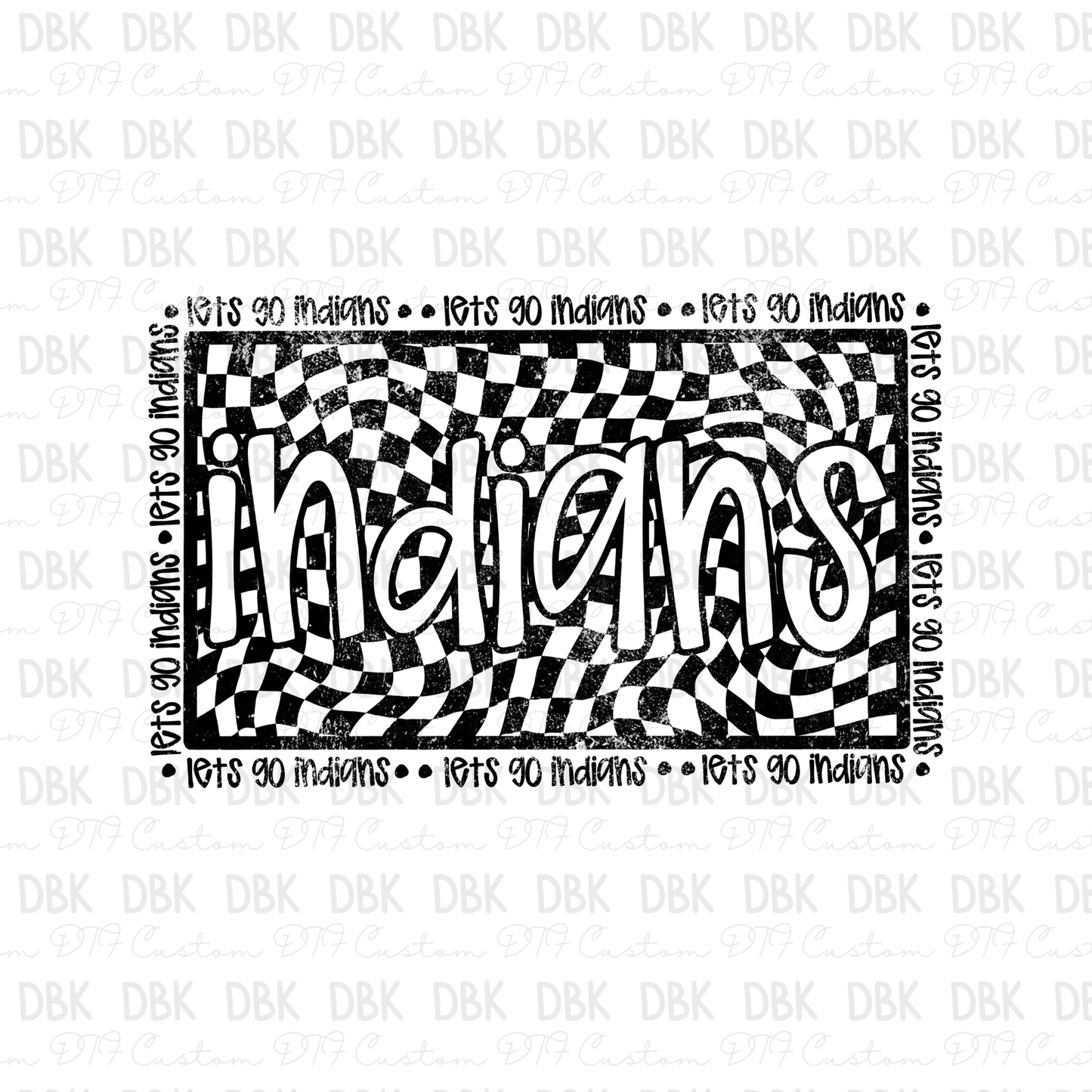Indians DTF transfer BLACK M136