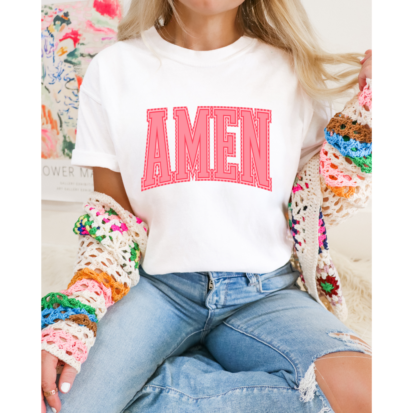 Amen Pink DTF Transfer FT3